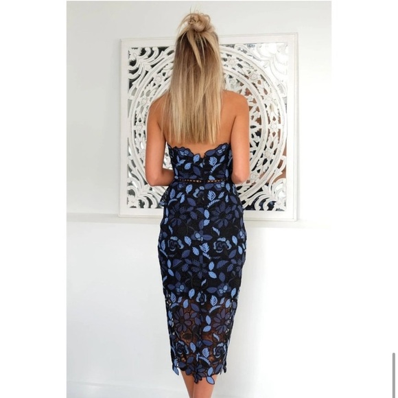 ELLIATT Times Dress in blue multi Navy - Picture 6 of 8